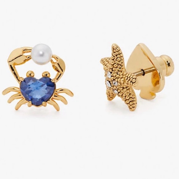 kate spade Jewelry - $58 Kate Spade Sea Star Starfish And Crab Earrings